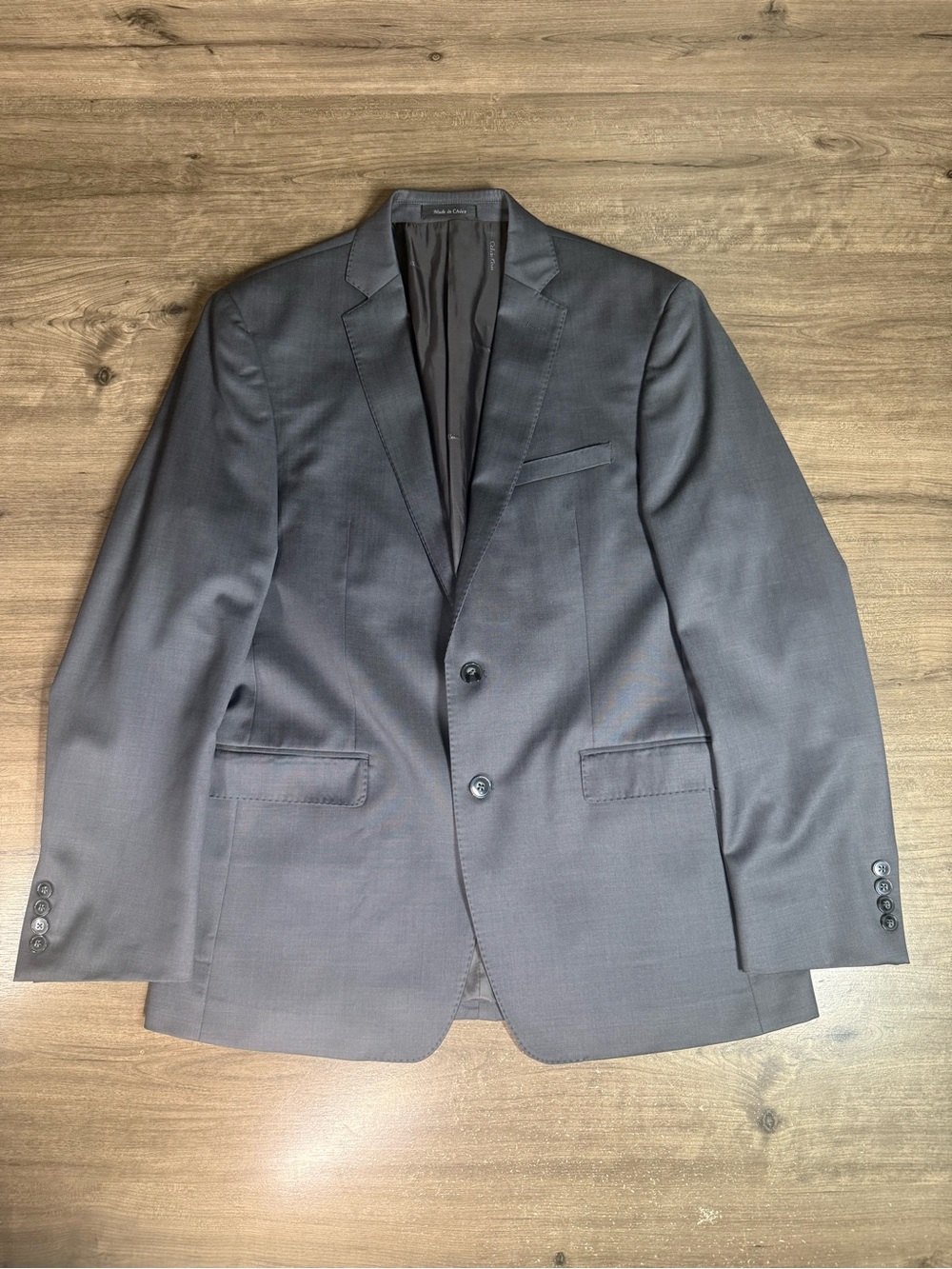 Calvin Klein Men’s Gray Extra Slim Fit Two Button Sports Coat Blazer